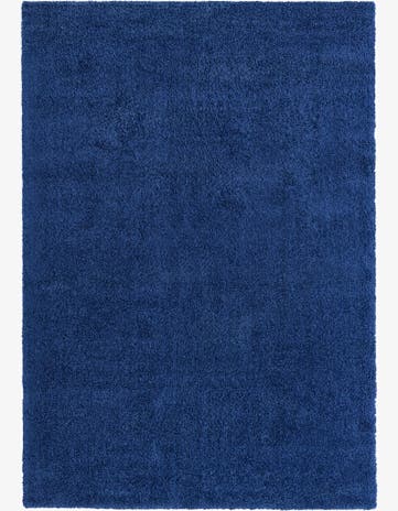 Navy Blue Solid Frieze Rug