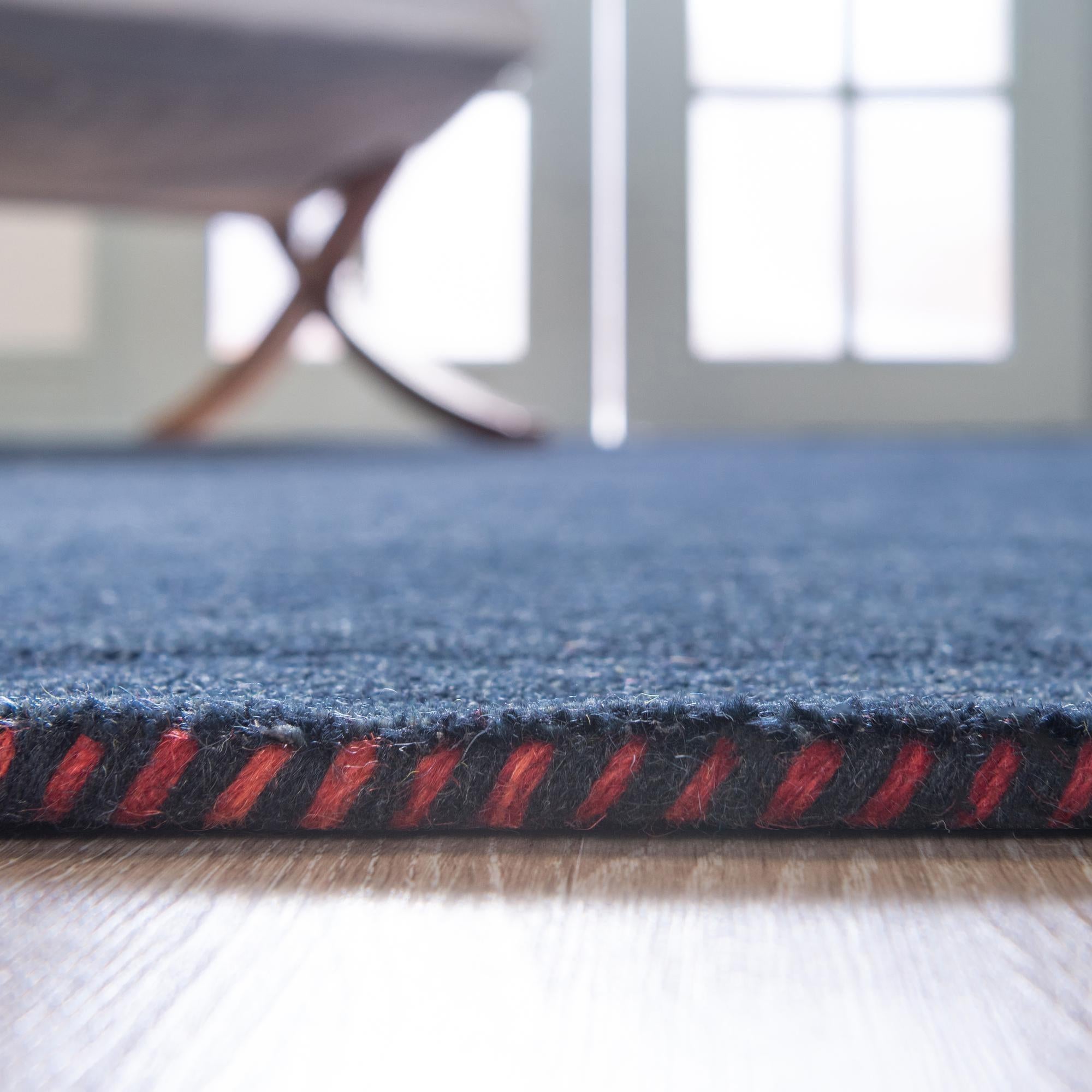 8' 2 x 11' 6 Hand Knotted Solid Gabbeh Wool Rug