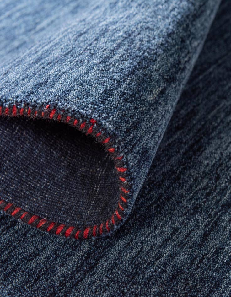 Detail image of 8' 2 x 11' 6  Hand Knotted Solid Gabbeh Wool Rug