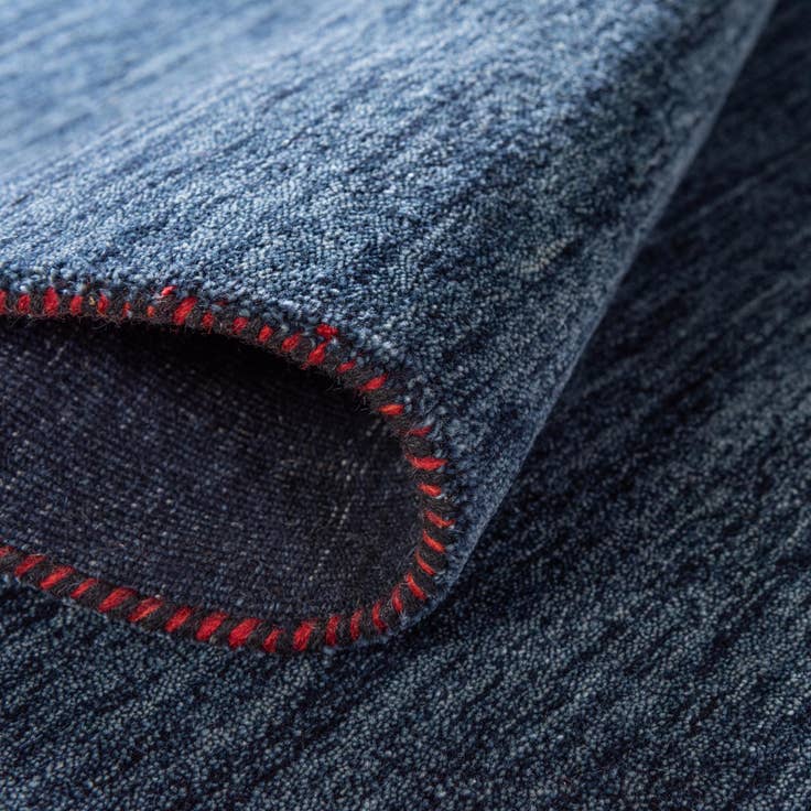 Detail image of 8' 2 x 11' 6 Hand Knotted Solid Gabbeh Wool Rug