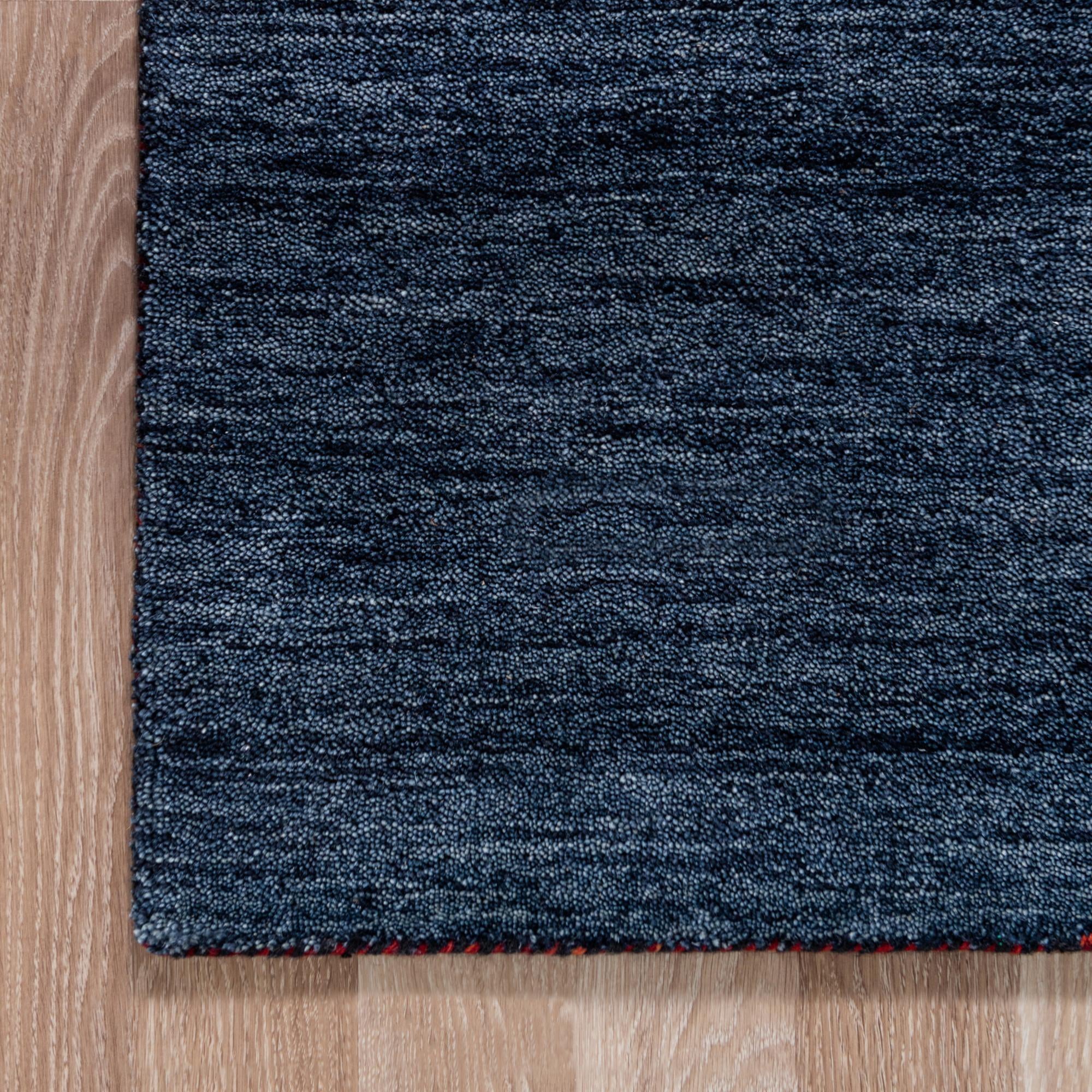 8' 2 x 11' 6 Hand Knotted Solid Gabbeh Wool Rug
