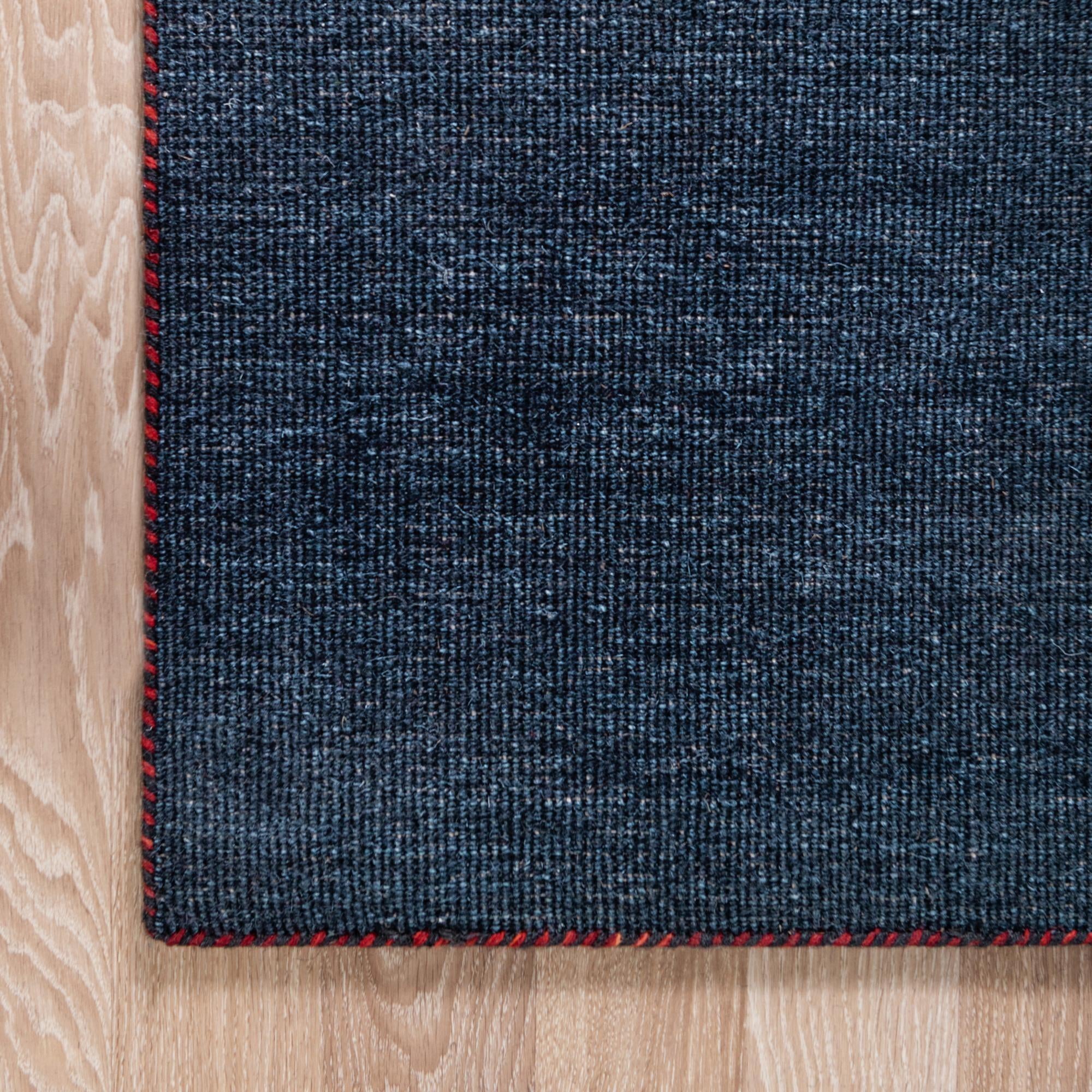 8' 2 x 11' 6 Hand Knotted Solid Gabbeh Wool Rug