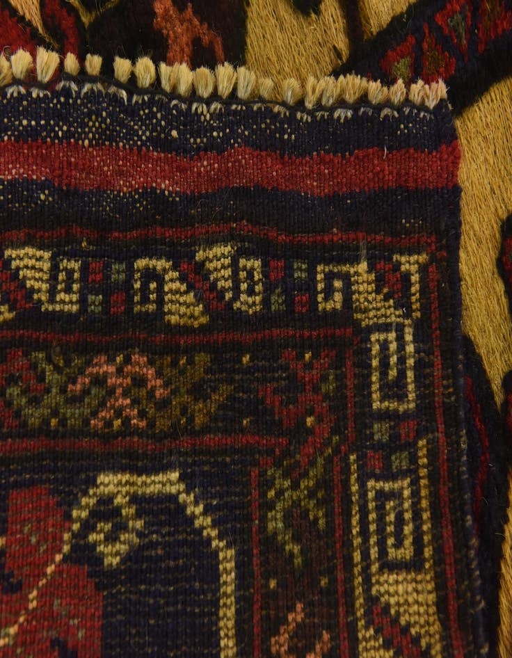 Detail image of 2' 9 x 4' 5  Hand Knotted Sumak Wool Rug