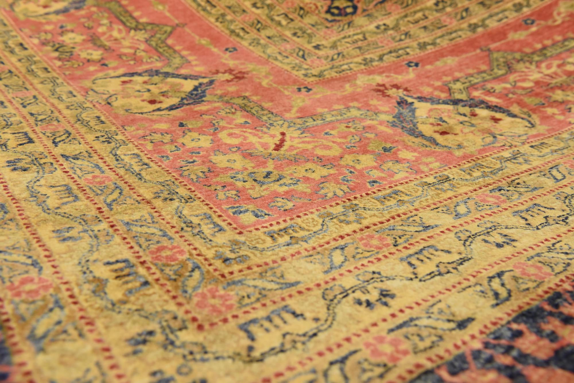 12' 4 x 21' 11 Hand Knotted Tabriz Hadji Jalili Oriental Rug