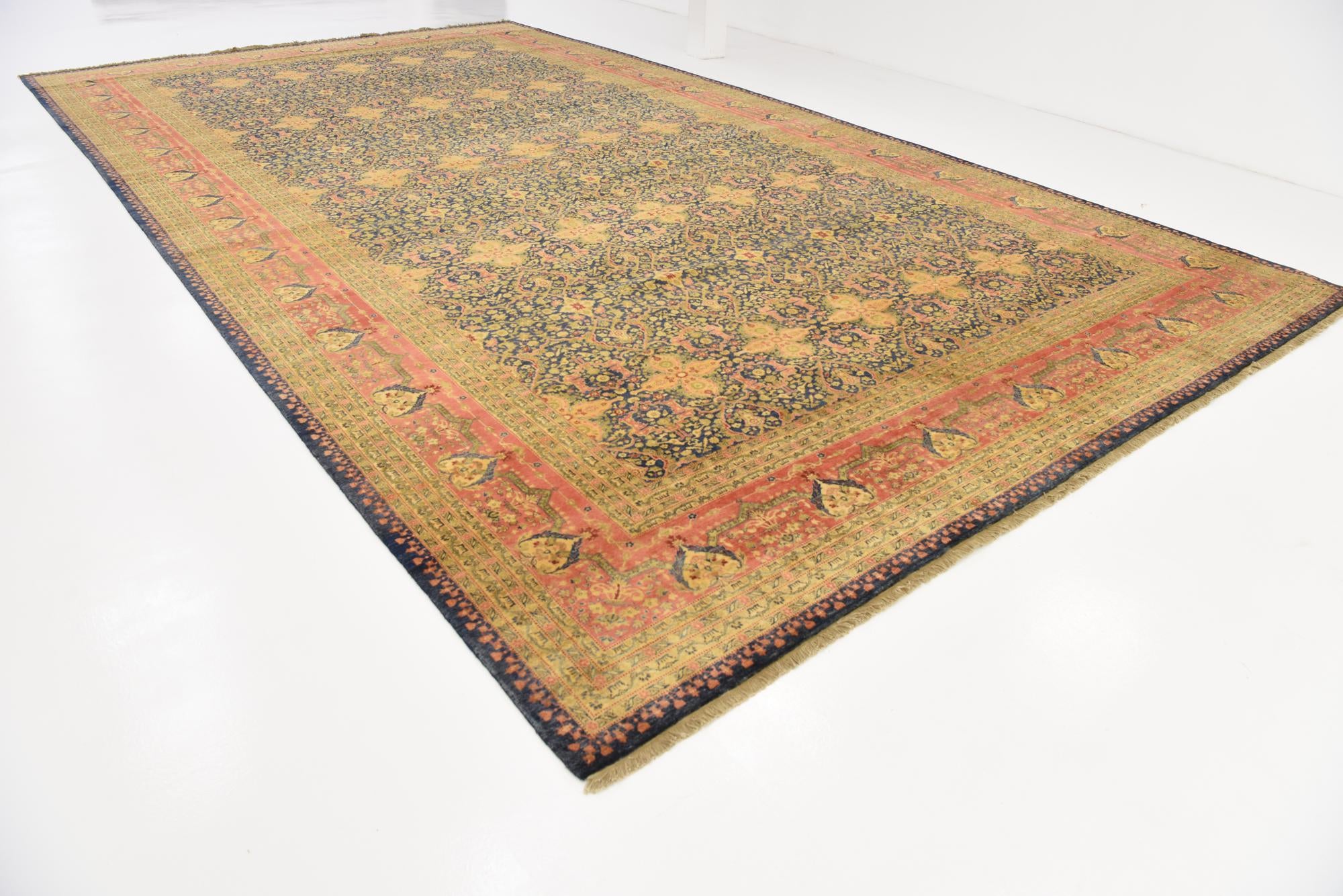 12' 4 x 21' 11 Hand Knotted Tabriz Hadji Jalili Oriental Rug