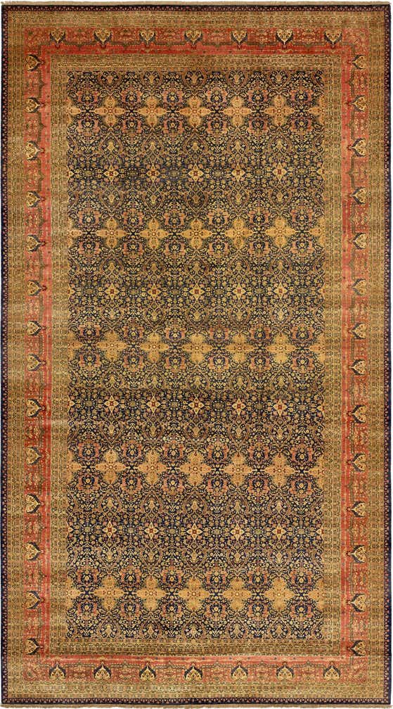 12' 4 x 21' 11 Hand Knotted Tabriz Hadji Jalili Oriental Rug