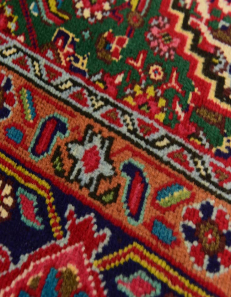 Detail image of 6' 6 x 9' 4 Hand Knotted Tabriz Persian Wool Rug