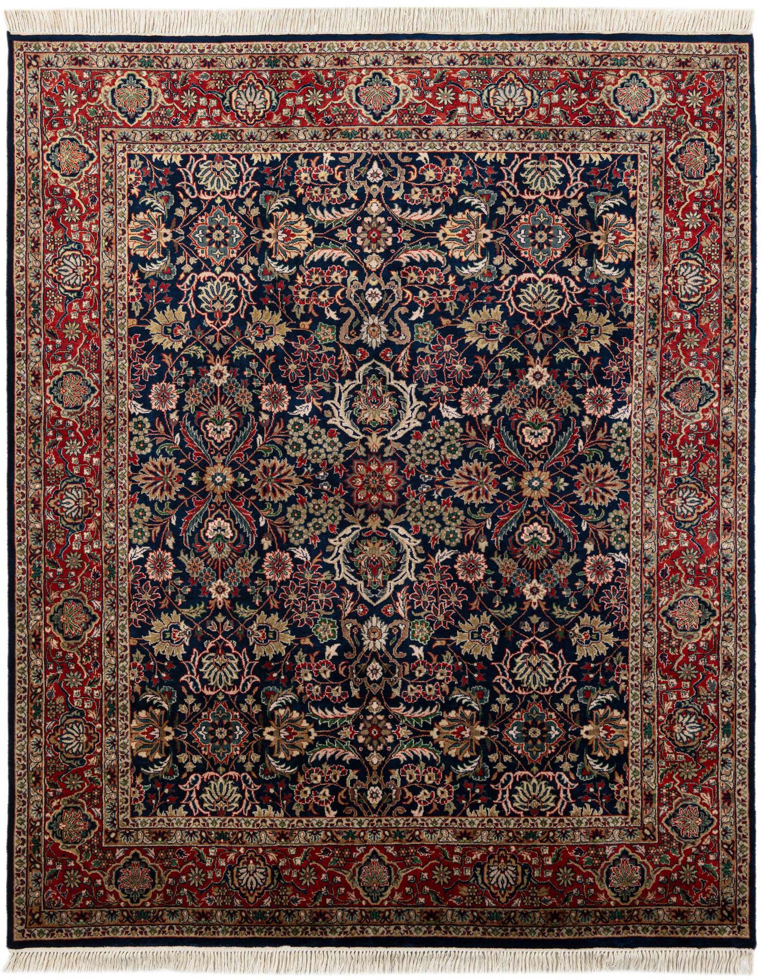 5' 8 x 7' 8 Hand Knotted Tabriz Oriental Wool Rug