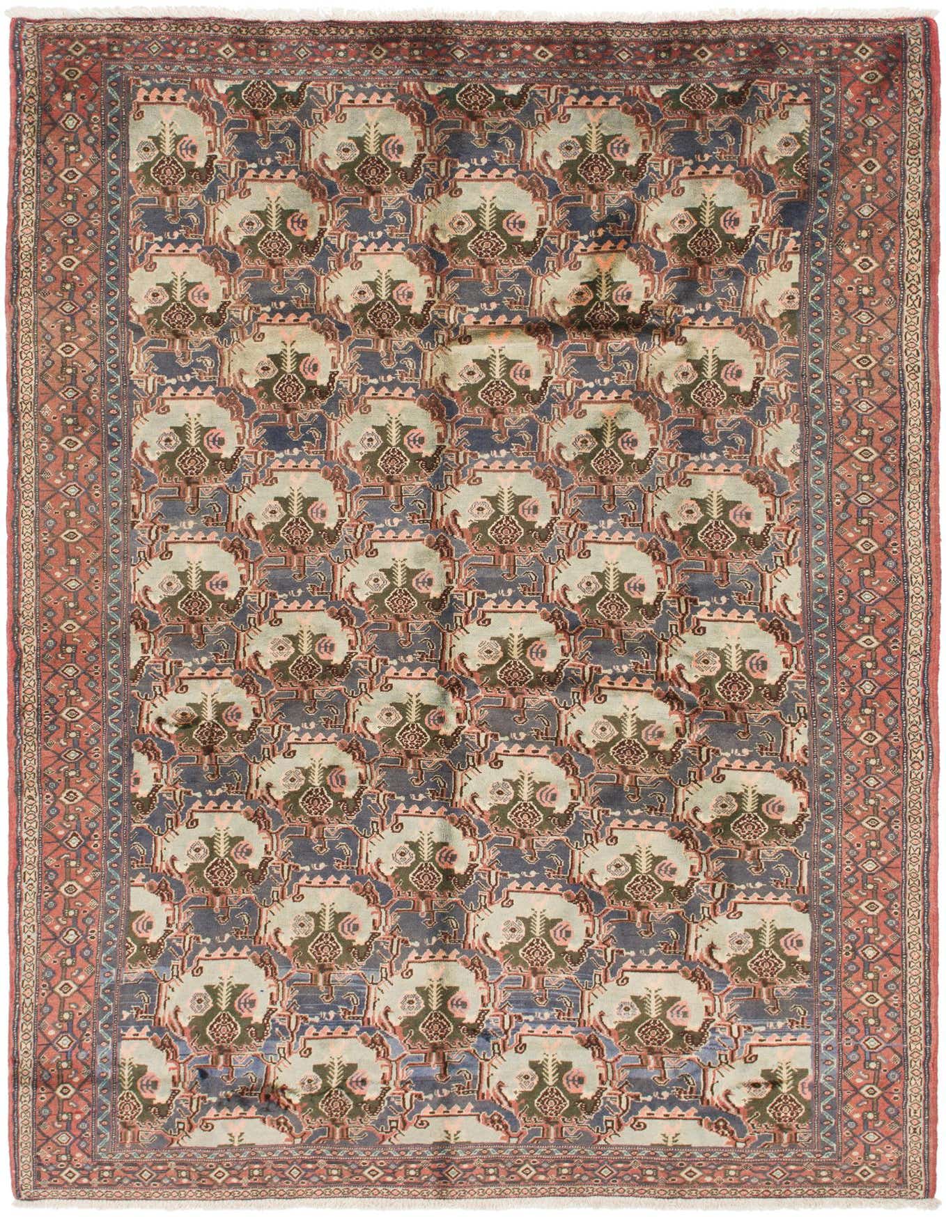 Primary image 6' 5 x 9' 6  Hand Knotted Tabriz Persian Wool Rug