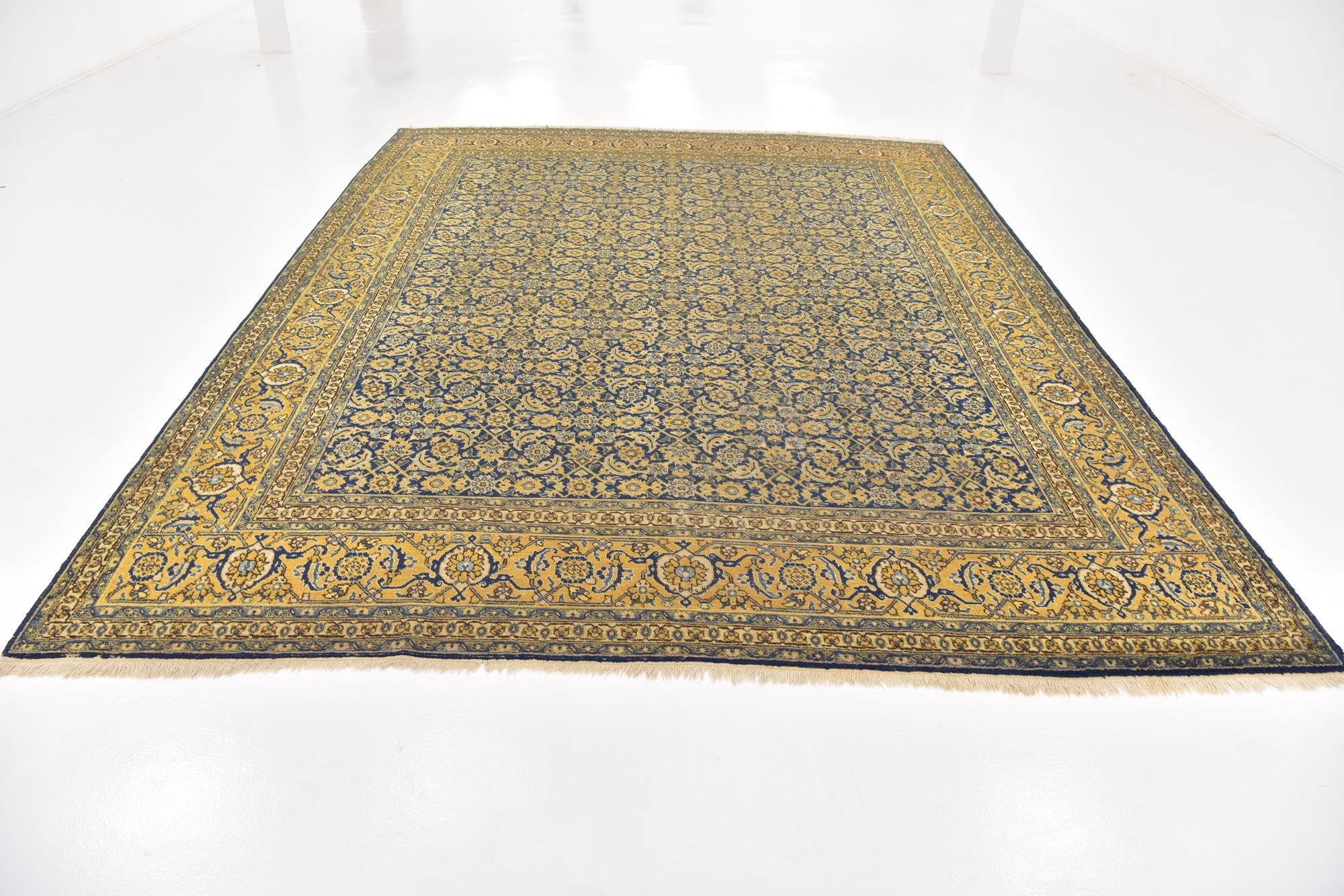 9' 4 x 12' Hand Knotted Tabriz Persian Wool Rug