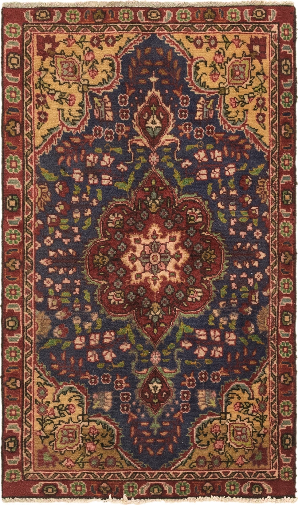 2' 10 x 4' 9 Hand Knotted Tabriz Persian Wool Rug
