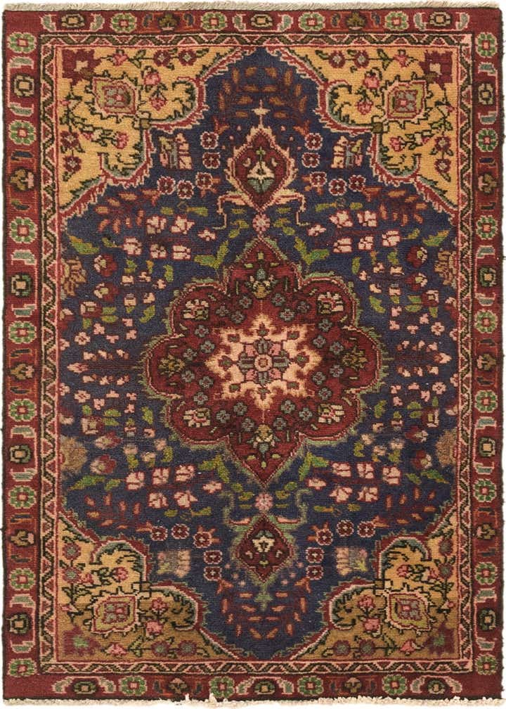 2' 10 x 4' 9 Hand Knotted Tabriz Persian Wool Rug