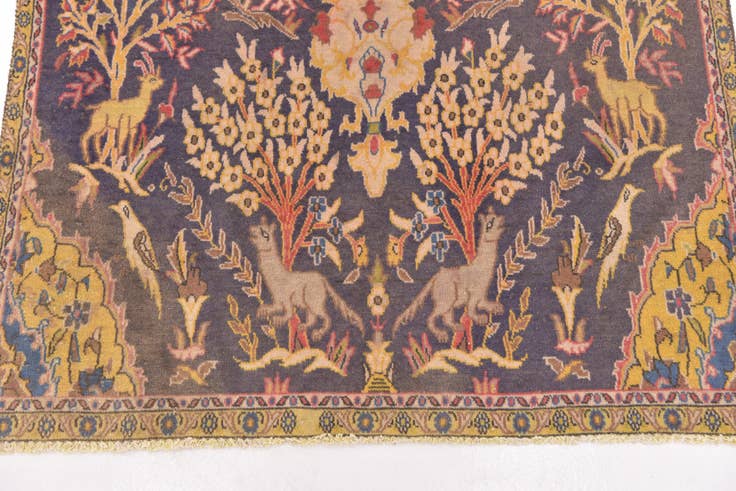 Detail image of 3' 8 x 6' 9 Hand Knotted Tabriz Persian Wool Rug