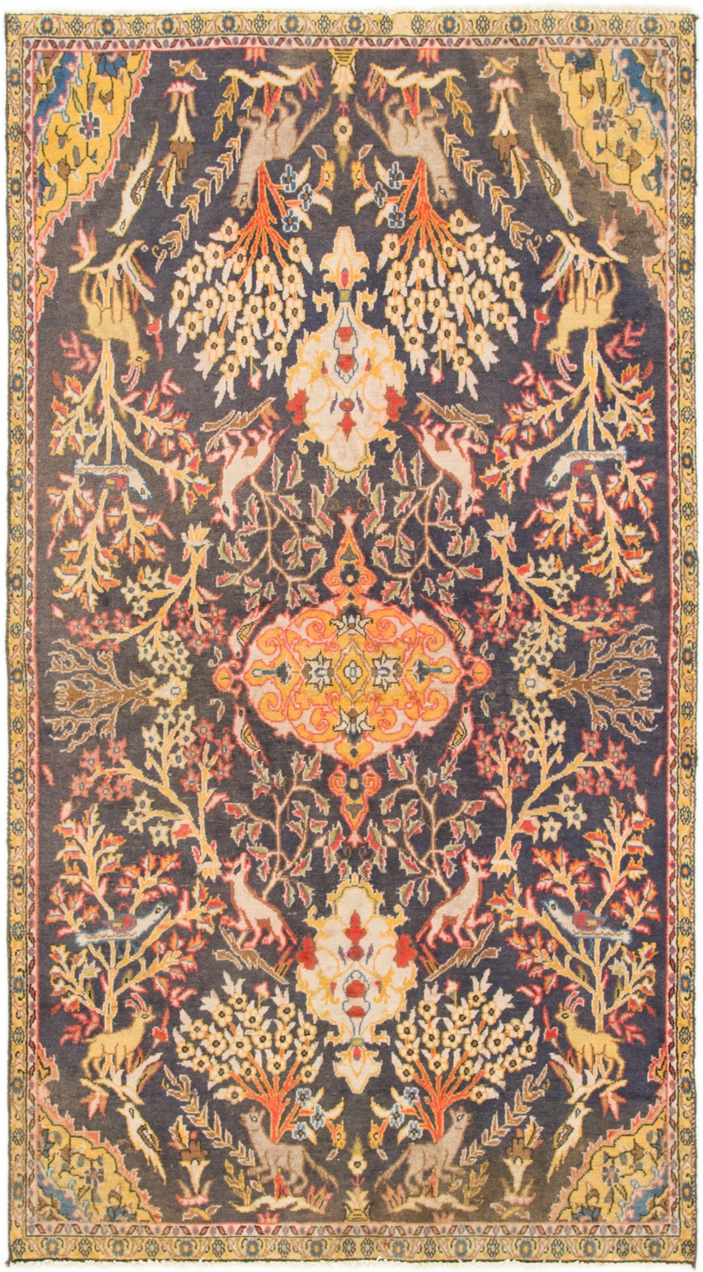 3' 8 x 6' 9 Hand Knotted Tabriz Persian Wool Rug