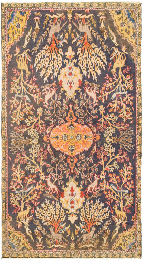 3' 8 x 6' 9 Hand Knotted Tabriz Persian Wool Rug
