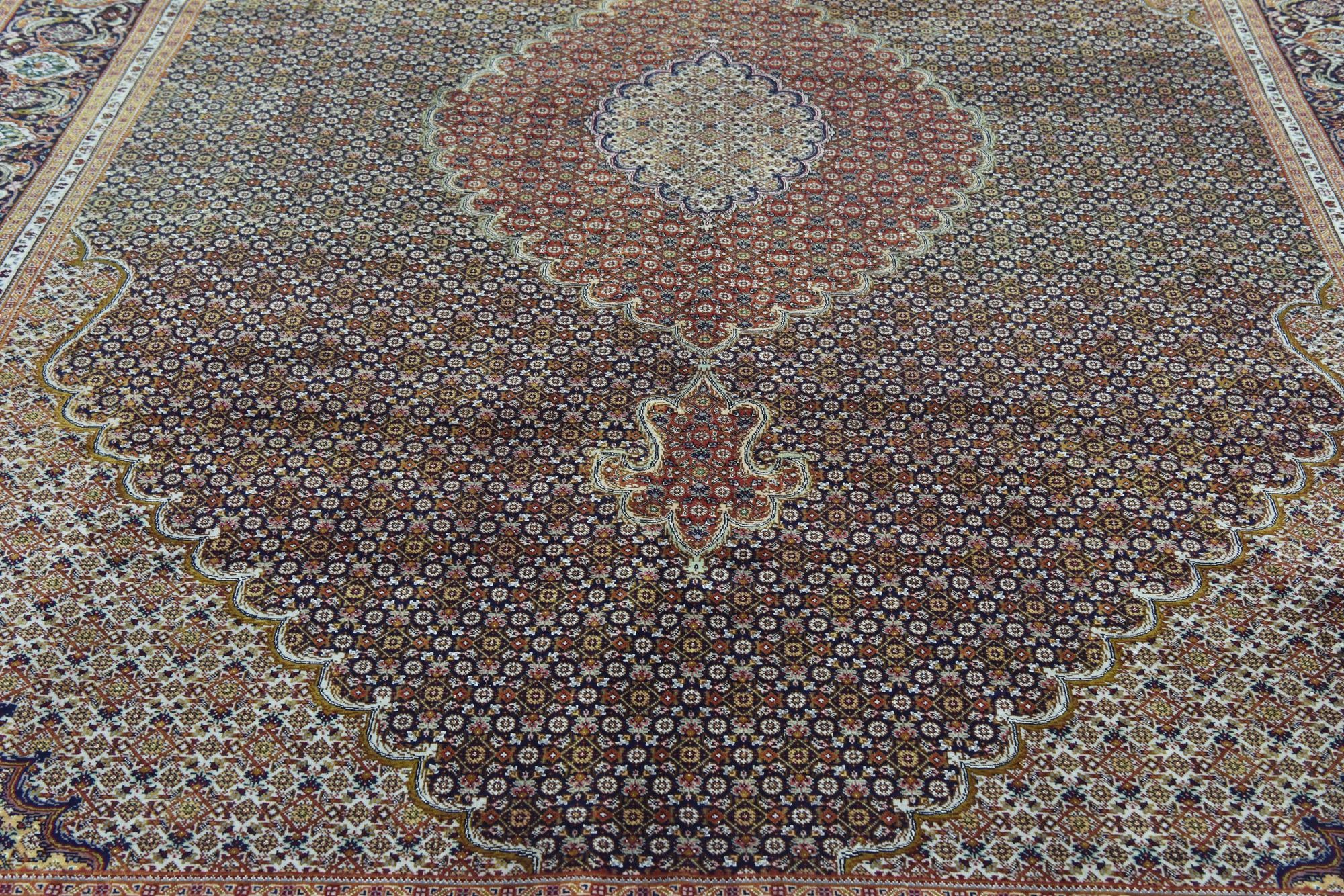 6' 9 x 9' 6 Hand Knotted Tabriz Persian Rug