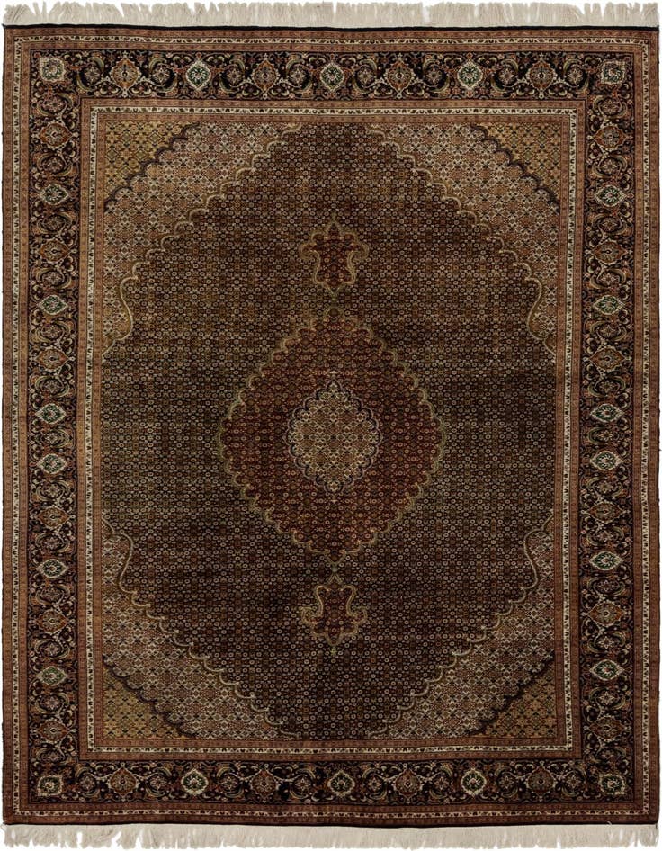 Detail image of 6' 9 x 9' 6 Hand Knotted Tabriz Persian Rug