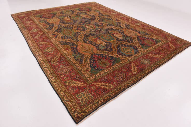 Detail image of 9' 9 x 12' 7 Hand Knotted Tabriz Persian Wool Rug