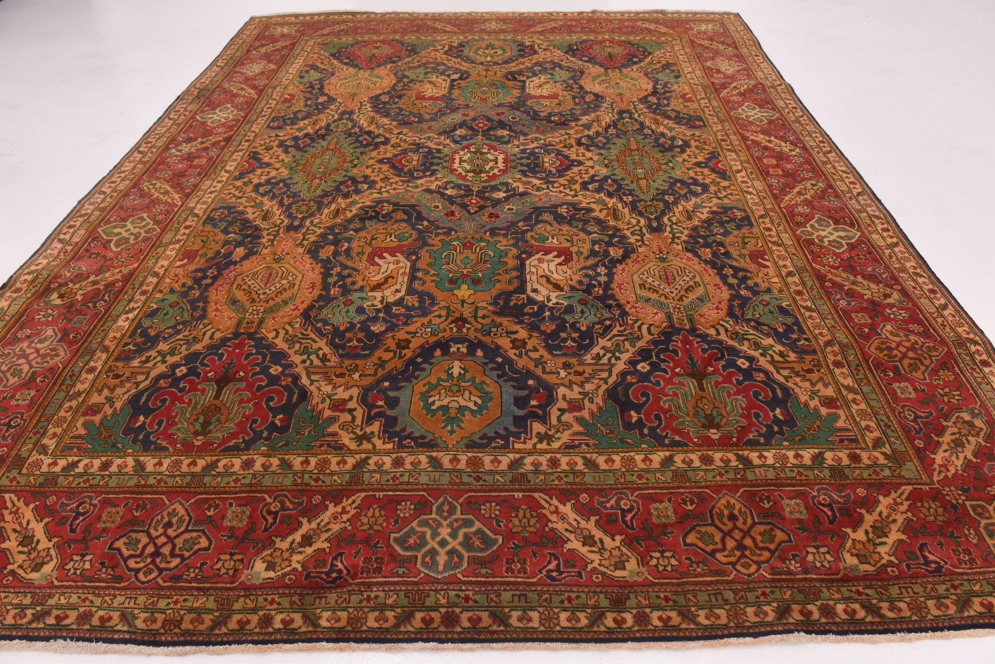 9' 9 x 12' 7 Hand Knotted Tabriz Persian Wool Rug