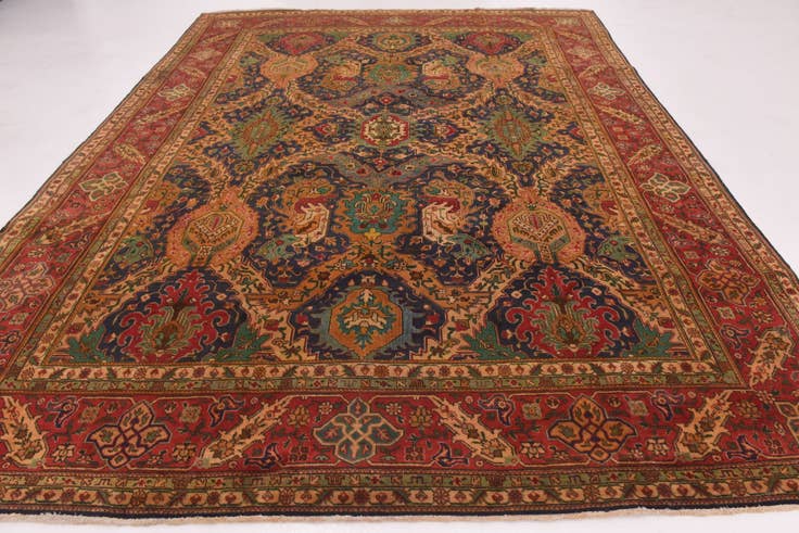 Detail image of 9' 9 x 12' 7 Hand Knotted Tabriz Persian Wool Rug