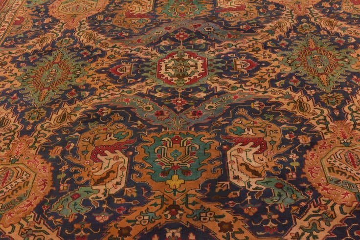Detail image of 9' 9 x 12' 7 Hand Knotted Tabriz Persian Wool Rug