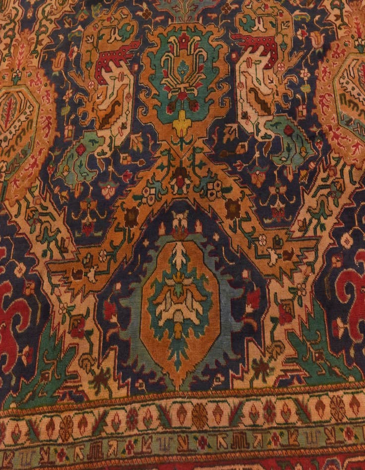 Detail image of 9' 9 x 12' 7 Hand Knotted Tabriz Persian Wool Rug