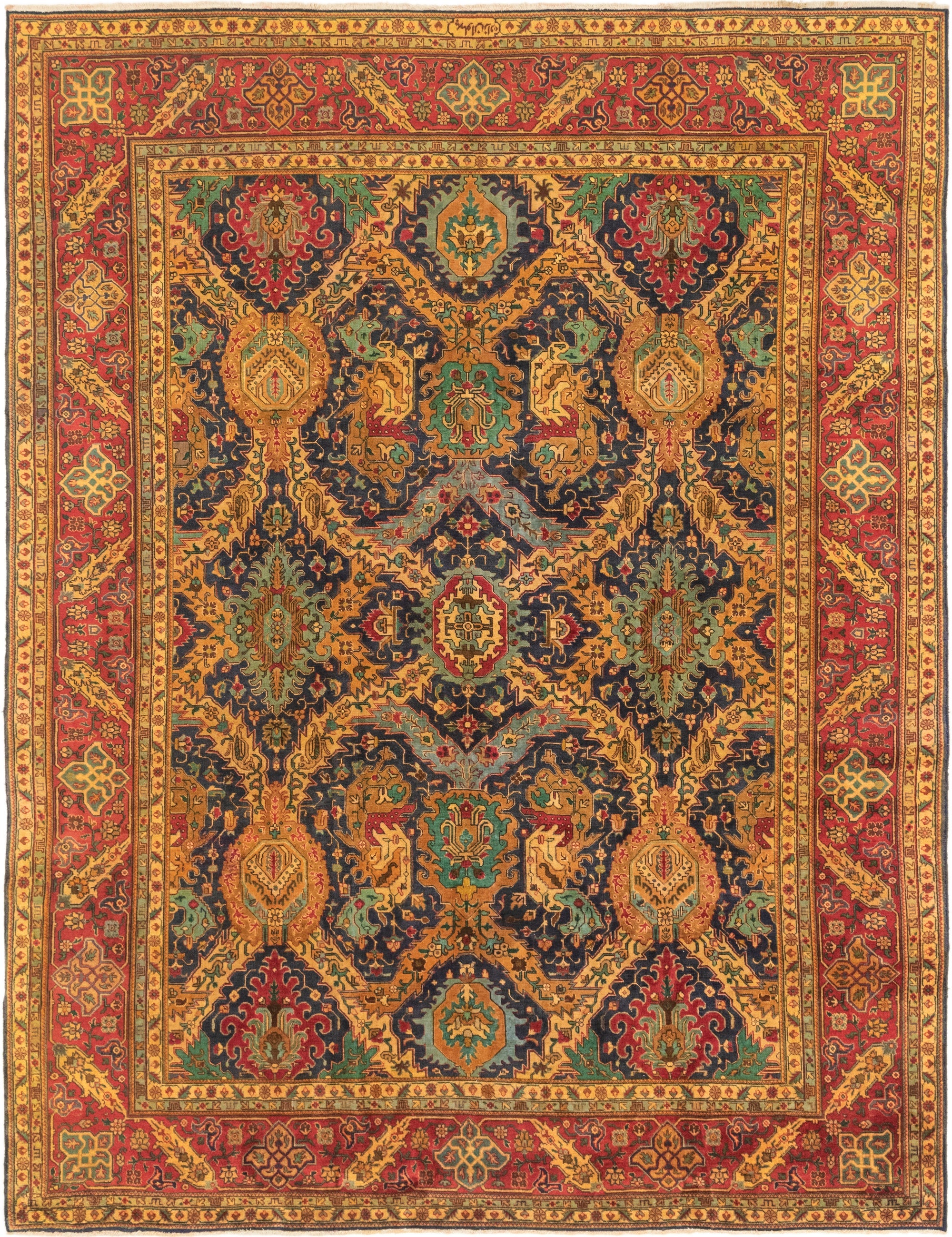 9' 9 x 12' 7 Hand Knotted Tabriz Persian Wool Rug