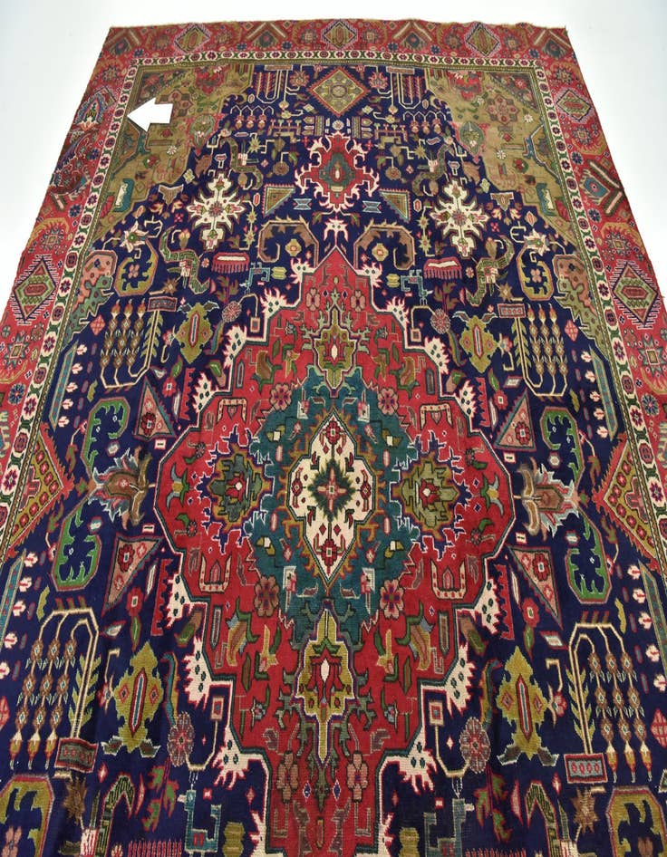Detail image of 9' 5 x 12' 2 Hand Knotted Tabriz Persian Wool Rug