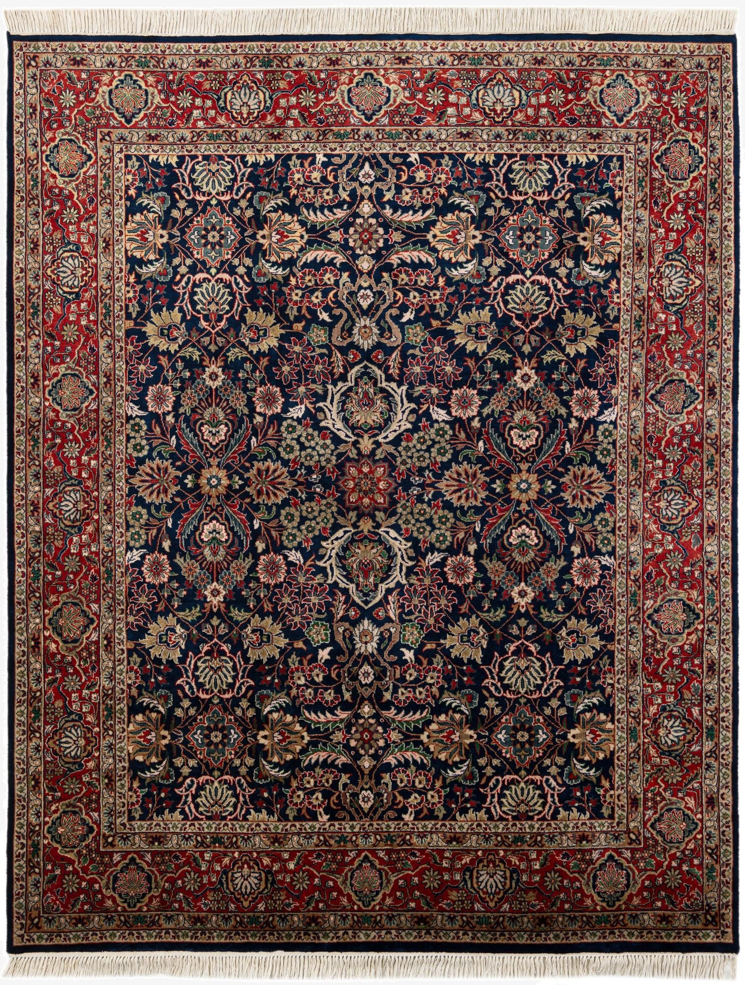 5' 8 x 7' 8  Hand Knotted Tabriz Oriental Wool Rug