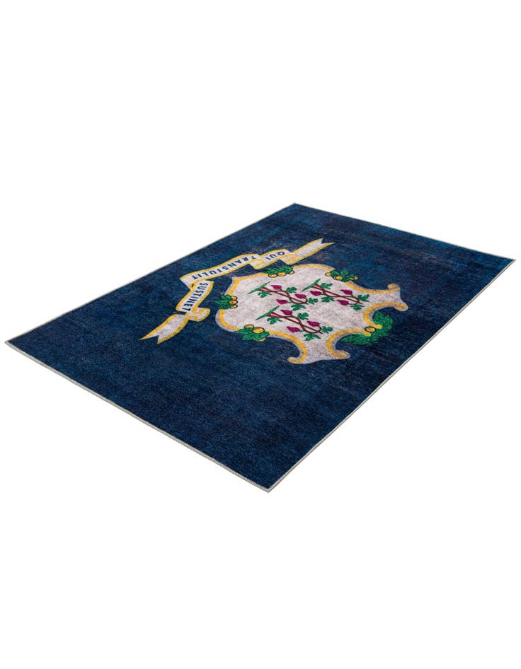 Detail image of 4' x 6' Connecticut The Flag Collection Rug