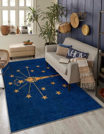 8' x 10' Indiana The Flag Collection Rug