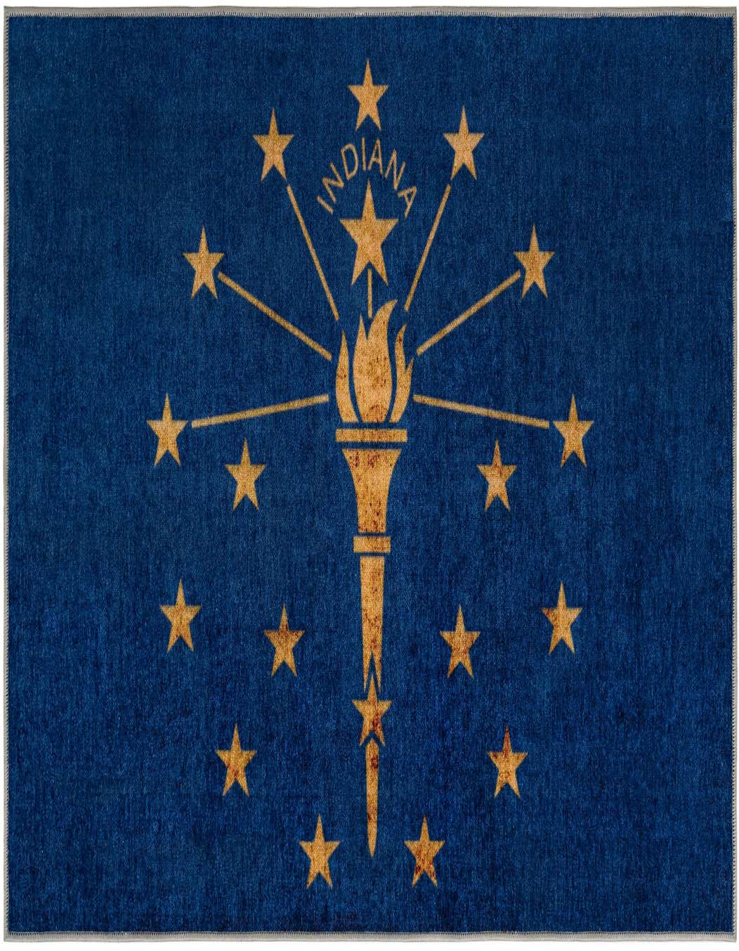 6' x 9' Indiana The Flag Collection Rug