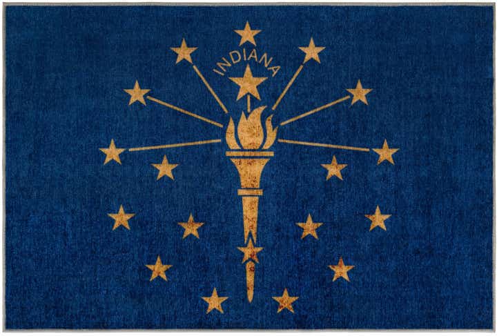 8' x 10' Indiana The Flag Collection Rug