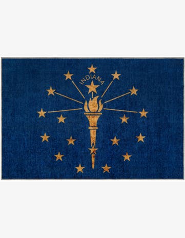 9' x 12' Indiana The Flag Collection Rug