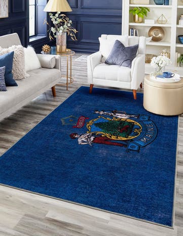 2' x 3' Maine The Flag Collection Rug