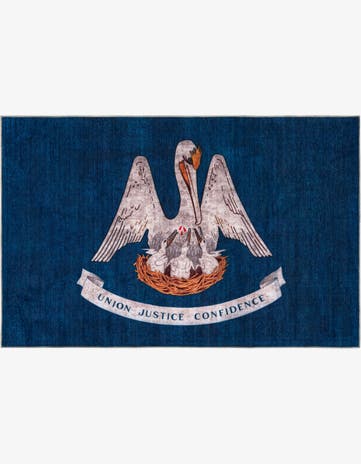 9' x 12' Louisiana The Flag Collection Rug