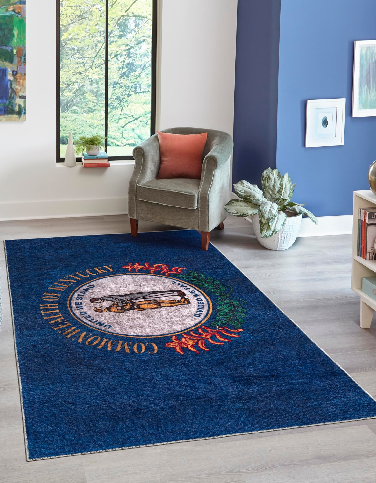 Navy Blue Kentucky The Flag Collection Rug