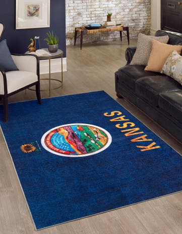 2' x 3' Kansas The Flag Collection Rug