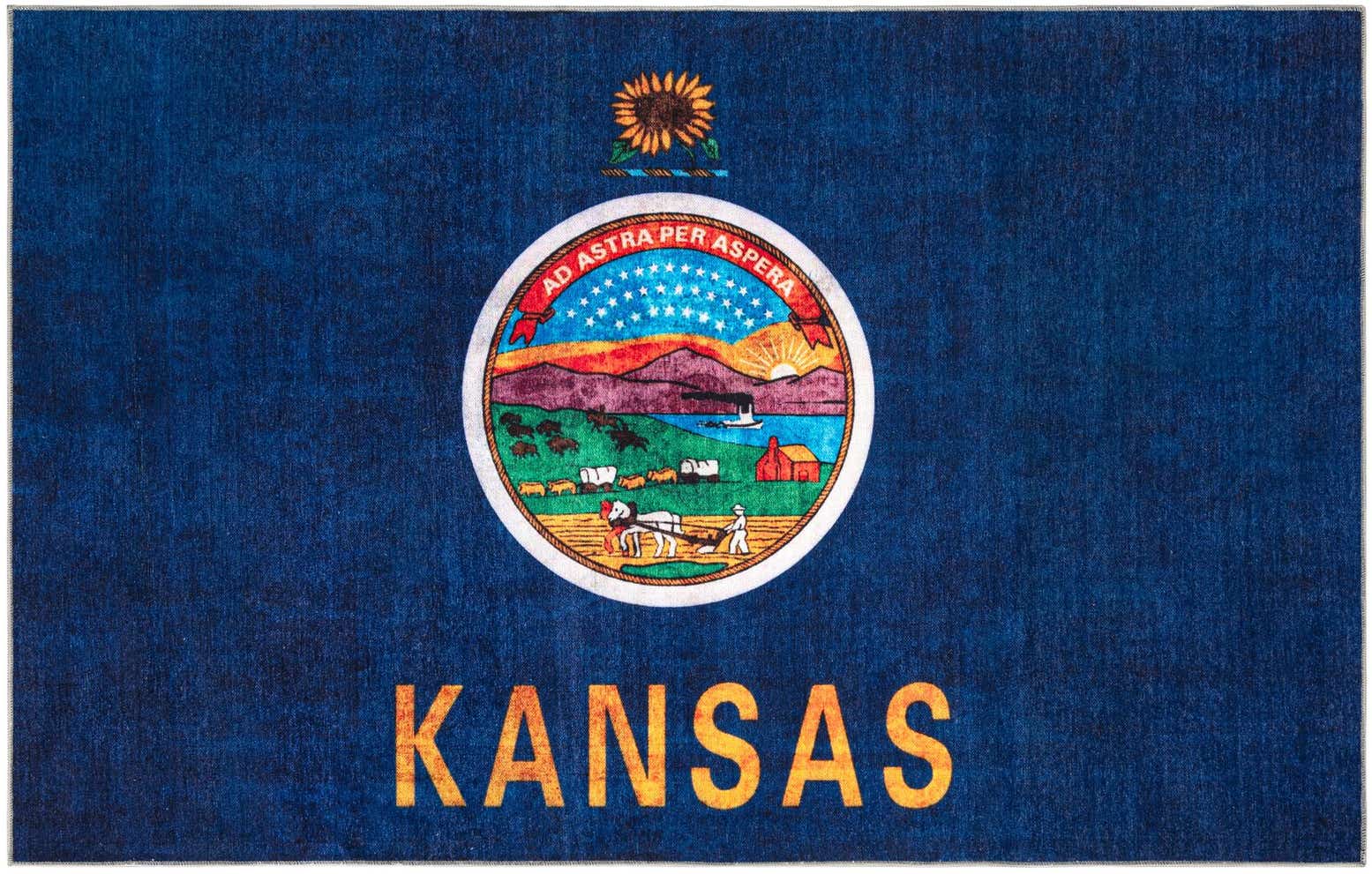 8' x 10' Kansas The Flag Collection Rug