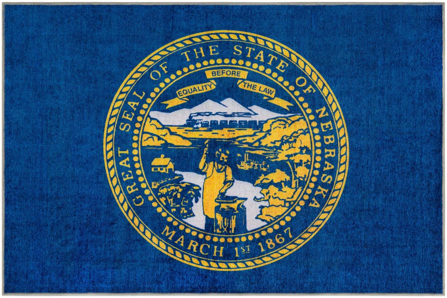 8' x 11' Nebraska The Flag Collection Rug