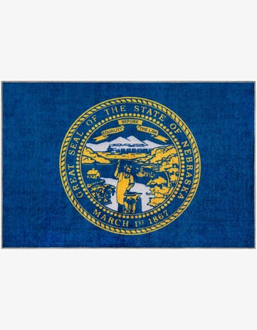 8' x 11' Nebraska The Flag Collection Rug