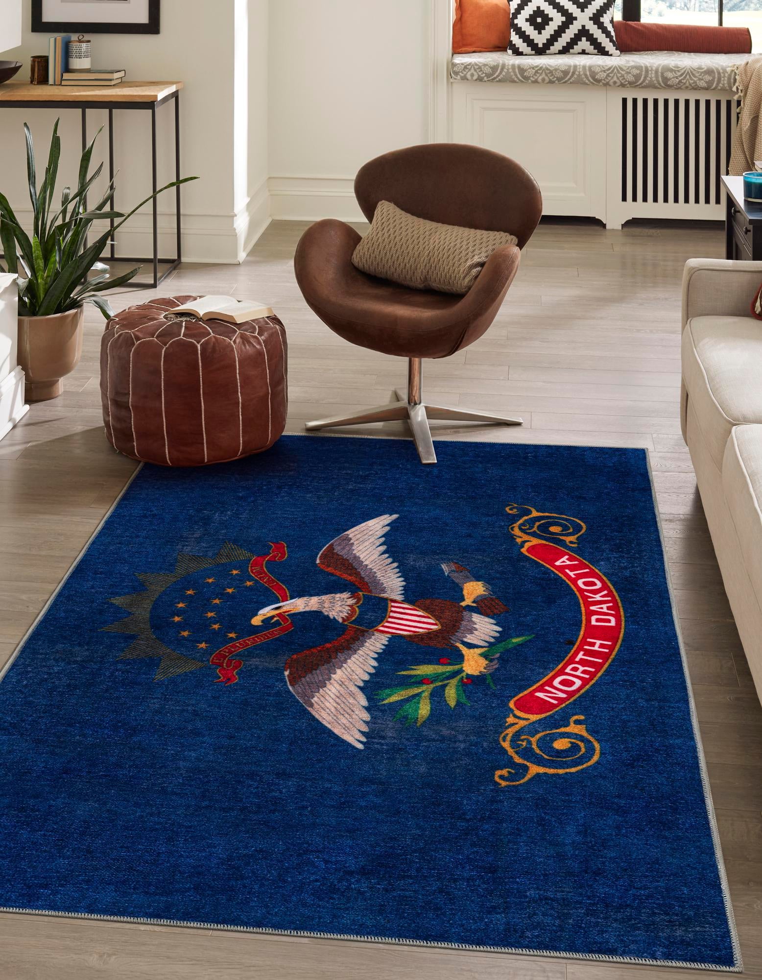 5' x 7' North Dakota The Flag Collection Rug