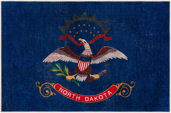9' x 12' North Dakota The Flag Collection Rug