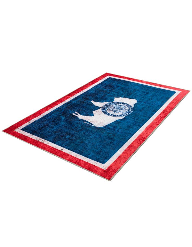 Detail image of 4' x 6' Wyoming The Flag Collection Rug
