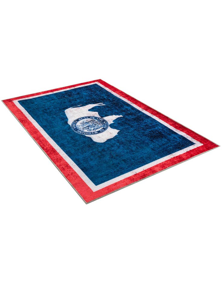 Detail image of 4' x 6' Wyoming The Flag Collection Rug