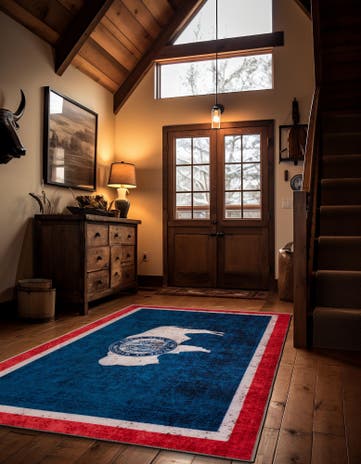 2' x 3' Wyoming The Flag Collection Rug