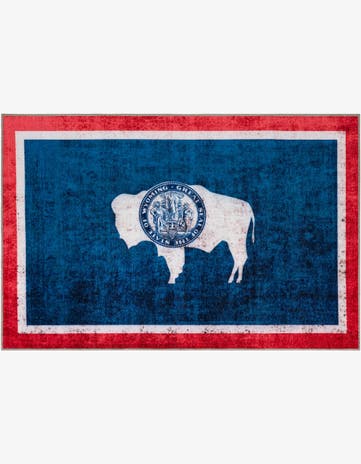9' x 12' Wyoming The Flag Collection Rug
