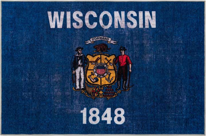 6' x 9' Wisconsin The Flag Collection Rug