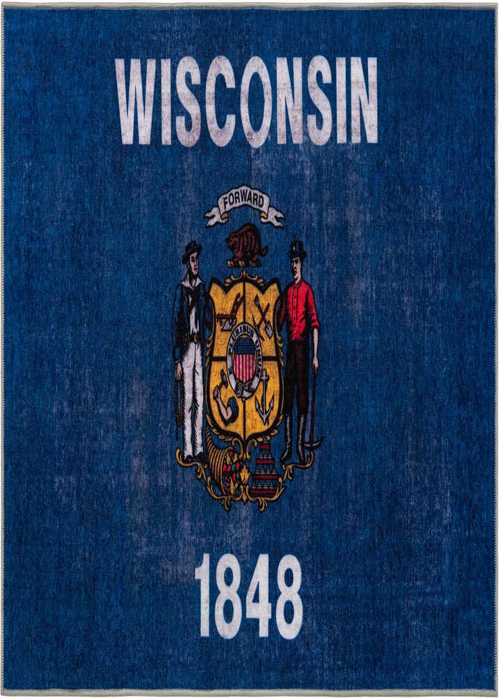 9' x 12' Wisconsin The Flag Collection Rug