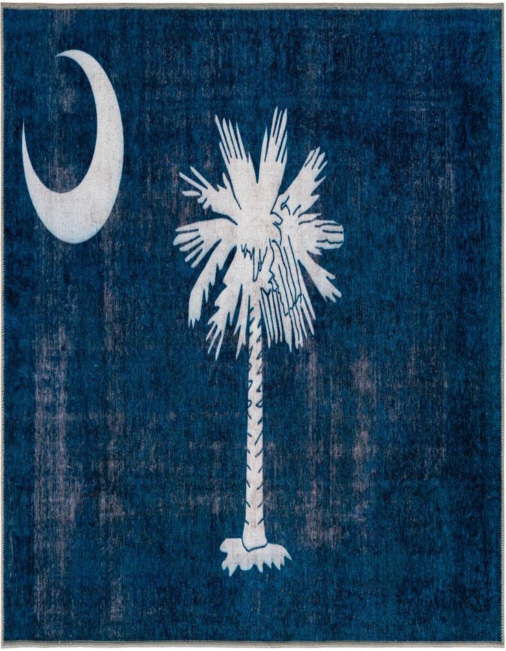 Detail image of 5' x 7' South Carolina The Flag Collection Rug